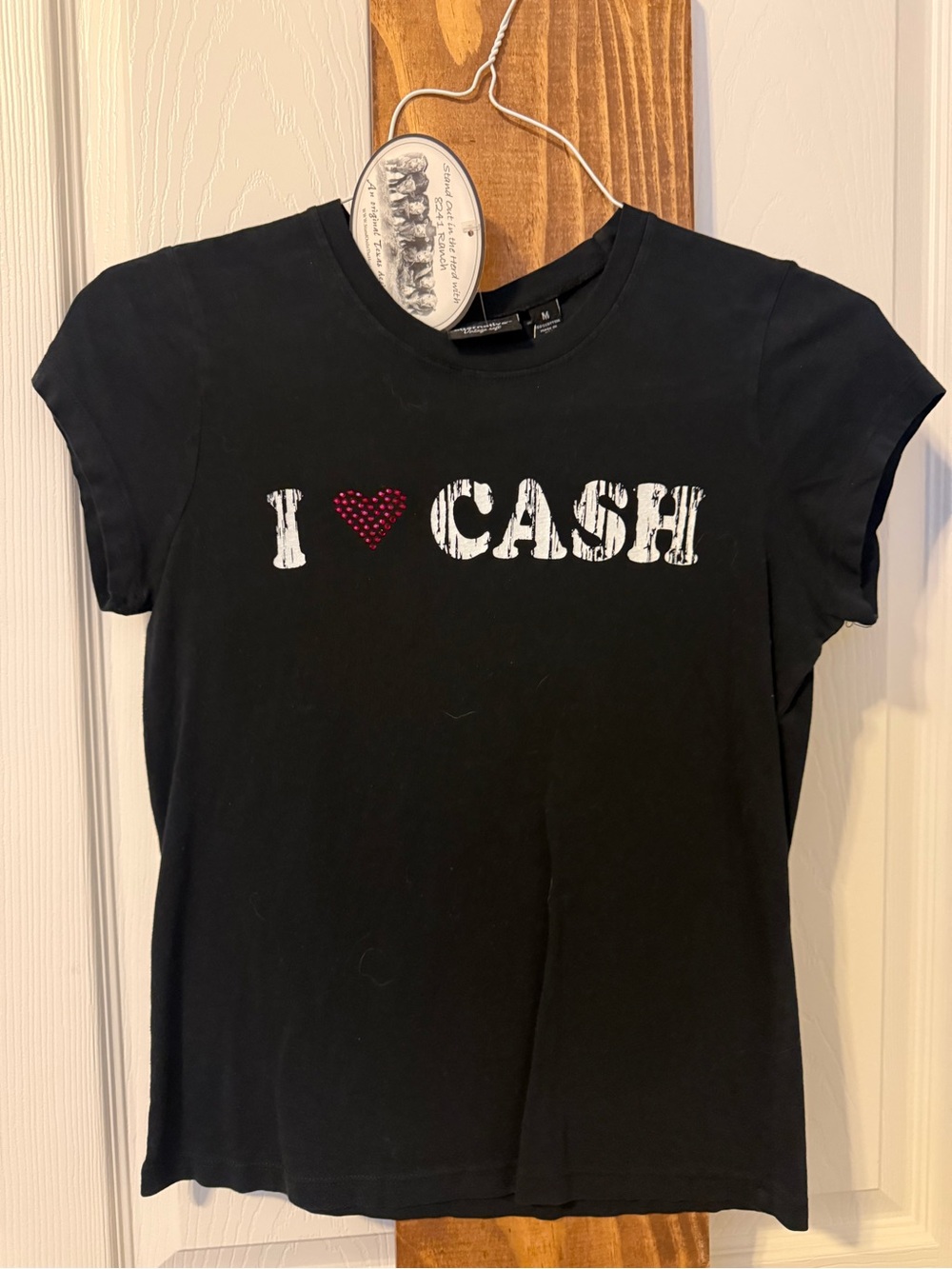 Black 'I ♥ CASH' Graphic Tee